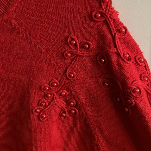 NANETTE NANETTE LEPORE Flower Embroidered Sweater XL - Picture 5 of 5